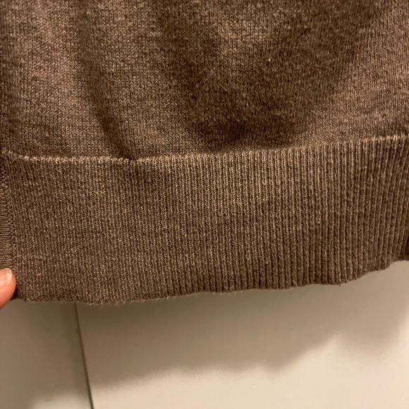 Eddie Bauer Women’s M Cotton Cashmere Tan Button Front Long Cardigan, Pockets - Picture 5 of 8